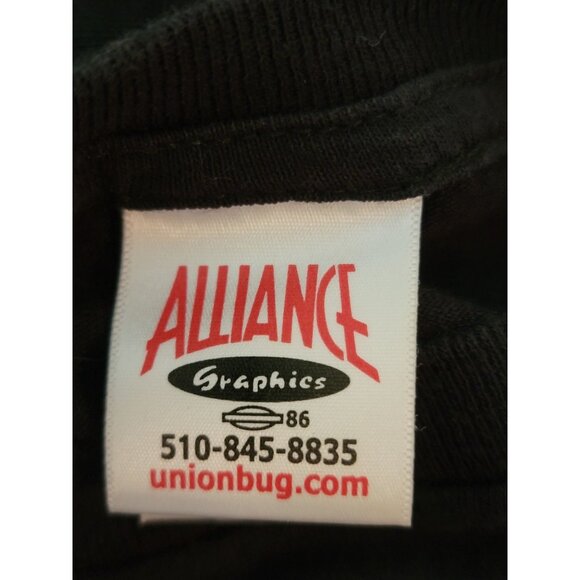 VTG San Francisco Mime Troupe Black T-Shirt X-Large Alliance Graphics 100% Cotto - Picture 2 of 4